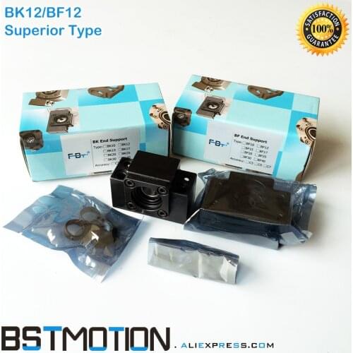 Promotion BK12 BF12 Set : 1pcs BK12 with Angular Contact Bearing + 1pc BF12 for SFU1605 End Support CNC parts