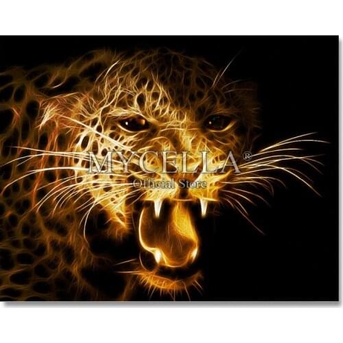 Full Diamond Embroidery Leopard Diy Diamond Painting Craft Decorated Living Room Gift Square Dril Rhinestones Art Pictures