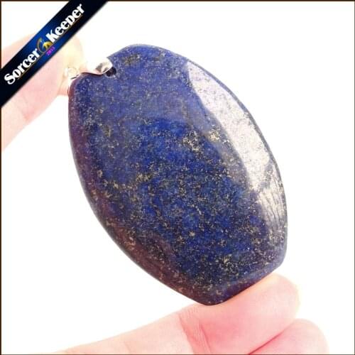 Men Blue Lapis Lazuli Necklaces Pendants Reiki Natural Gem Stone Beads For Jewelry Making Healthy Healing Chakra Jewellery TS085
