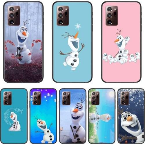 Phone Case Frozon Snowman Olaf Phone Case cover hull For SamSung note20 10 9 8 4 pro plus black prime soft bumper Transparent