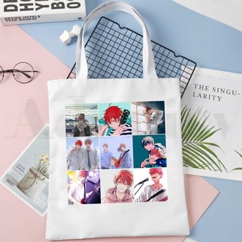 Given Anime Given Yaoi Japanese Manga Mafuyu Music Handbags Shoulder Bags Casual Shopping Girls Handbag Women Elegant Canvas Bag