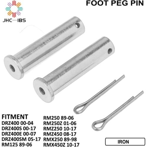 For SUZUKI DRZ400 DRZ400S DRZ400E DRZ400SM RM125 RM250 RM250Z RMZ 250 450 RMX450 RMX450Z Motorcycle Iron Foot Peg Footpegs Pin