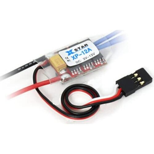 FATJAY XP-12A RC hobby brushless ESC 12A 1-3S 8g electronic speed controller for remote control airplane