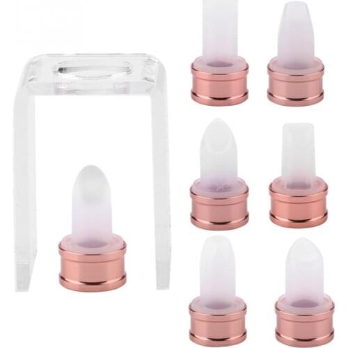 3pcs/set DIY Lipstick Mold Tool Kits 12.1mm Tube Lipstick Mold Homemade DIY Silicone Lip Balm Mold Crafts Tool Stand Balm Tube