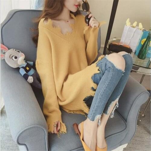 Женские пуловеры с V-образным вырезом Hukuidept China At AliExpress