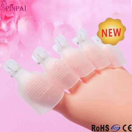 PinPai DIY Toe Nail Cleaner Soaker Caps Gel Polish Remover Acrylic Nail Art Soak Off Clip UV Gel Polish Remover Pedicure Tool