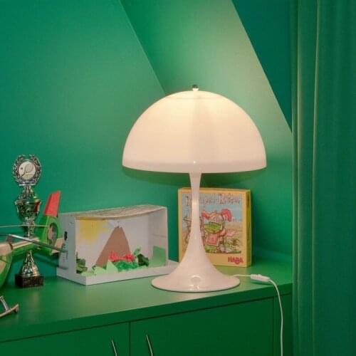 Contracted and contemporary fashion art room sitting room bedroom berth lamp lighting web celebrity ins mushroom lamp