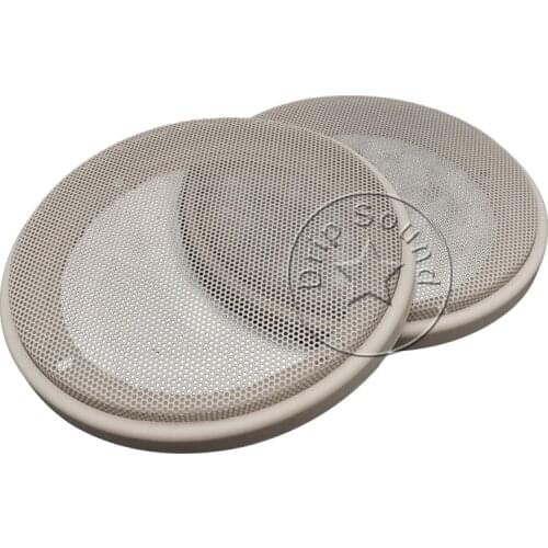For 5" Speaker Grill Cover Hige-grade Audio Loudspeaker Box Decorative Circle Metal Mesh Protection Conversion Net 165mm #Beige
