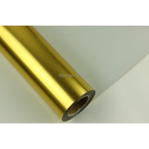 36" Matte Gold Metalized Inkjet PET Film for Inkjet Plotter 30m