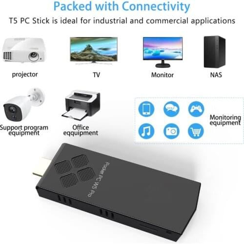 W5pro Windows10 Mini pc stick Quad Core Atom RAM 4GB ROM 64GB 1000M lan media player set top box stick