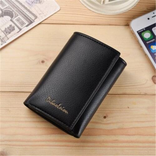 Mens Wallet New Short Tri-Fold Wallet Korean Style Multifunctional Mens And Womens Wallets Coin Purse Card Holder Carteira