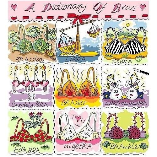 Embroidery Package Hot Sell Best Quality Cross Stitch Kits A Dictionary of Bra Free Shipping