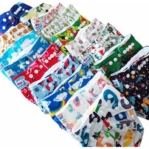 Eco-Friendly Cloth Diaper Adjustable Nappy Reusable Cloth Diapers Fit 0-3years 3-12kg baby Washable Baby Diaper Pants One Size