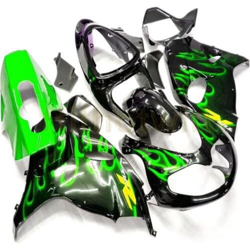 Custom TL1000R 1998 1999 2000 2001 2002 2003 for TL 1000 1998-2003 motorcycle Fairings+Botls+green flames
