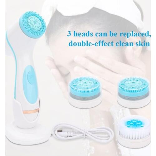 Facial Cleansing Brush Face Spin Brush Galvanica Facial Spa System For Skin Rejuvenation Deep Cleaning Remove Blackhead
