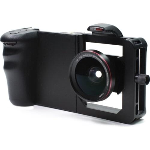 Common Rabbit Cage Smartphone Camera Stabilizer Video Rig Filming Cage + Lens for Xiaomi iPhone Phone estabilizador de camera