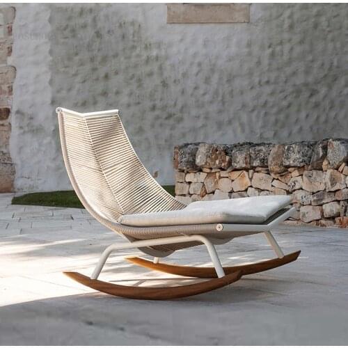 Nordic Garden Villa Leisure Rattan Chair Coffee Shop Hotel Lazy Single Sofa Outdoor Balcony Household Furniture Lounge Chairs