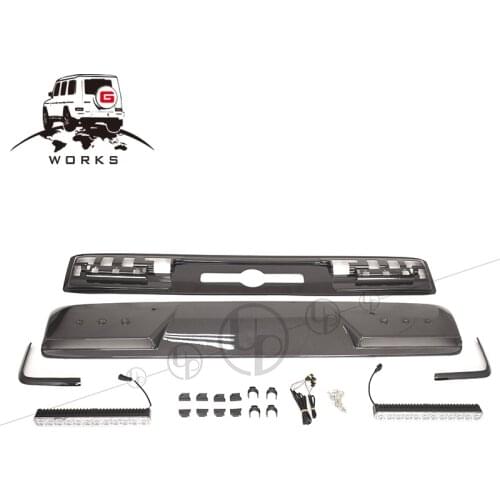 Dry Carbon Fiber W463A w464 Roof Spoiler with LED KO Style for G-Class W464 G500 G63 G55 G350 2019 2020 roof lights led