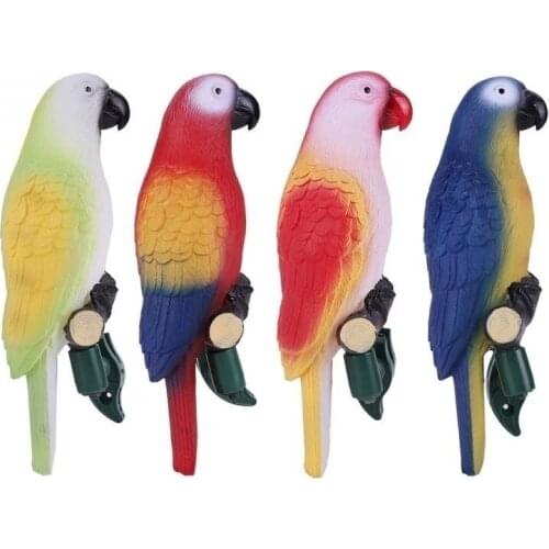 1pc LED Lights for Outdoor Garden Accessories Outdoor Statues Solar Power Parrot Ornamental Animal
