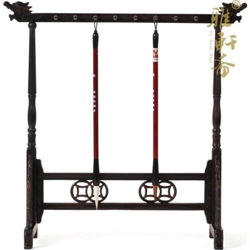 [TZ] Zhai rosewood ebony brush holder (the "scholars four jewels" Ssangyong brush hung) 16 hanging mahogany penholder