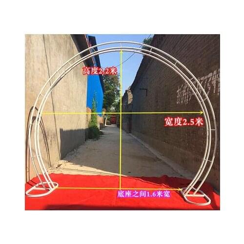 Cherry blossom arch round flower door wedding truss arch European arch iron arch wedding flower door square