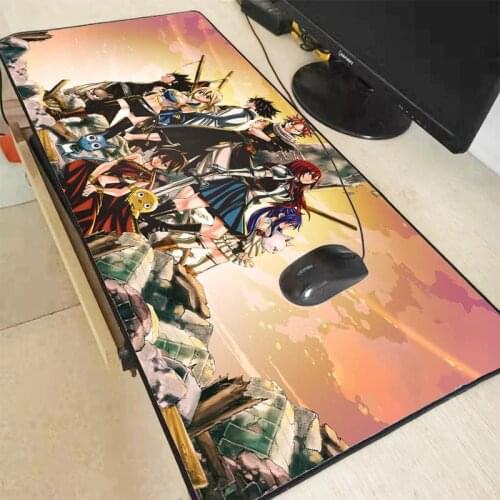 XGZ Fairy Tail Japan Anime Lock Edge Mouse Desktop Mousepad Gaming Mousepad for Laptop Notebook Large Mouse Pad Gamer Desk Pad