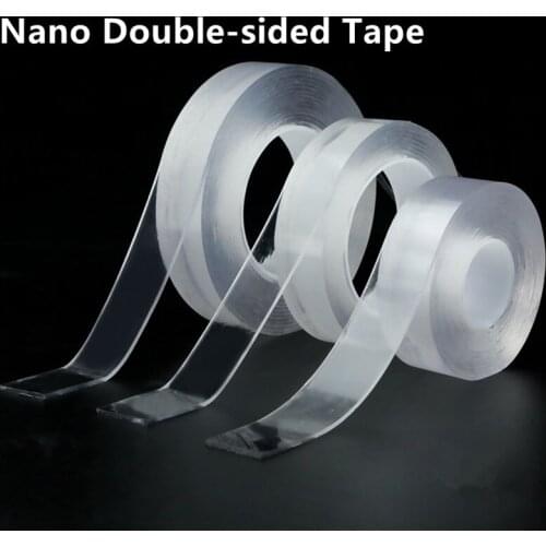 1/2/3/5m Reusable Double-Sided Adhesive No Trace Washed Glue Loop Disks Tie Glue Multipurpose Nano-Adhesive Tape