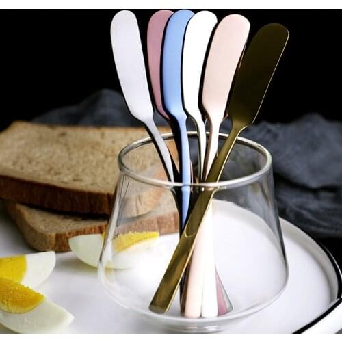 Stainless Steel Butter Knife Fruit Fork Spreader Easy Spread Cold Hard Butter Cheese Jams Knifes Cutlery Breakfast Tool 1pc