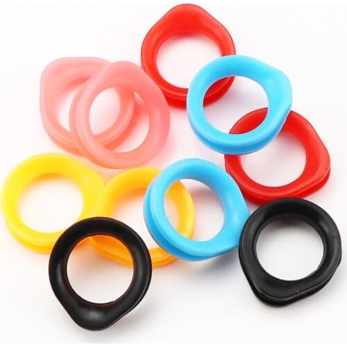10 pcs/lot 2.5cm x 2cm1 size silica gel Finger Rings fit any Scissors Inserts Hair cutting Styling tools Accessories Salon Parts