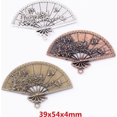 3pcs / set of fan zinc alloy charm DIY metal products found in 7717