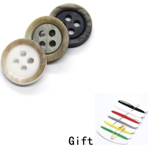 9/10/11mm Black Small Sewing Shirt Buttons For Clothes Baby Apparel Decorative Button 4 Holes Handmade DIY Accessories Wholesale