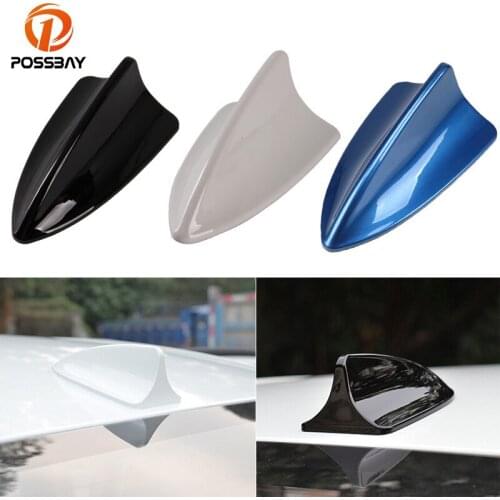 POSSBAY Signal Universal Car Shark Fin Antenna Auto Roof FM/AM Radio Aerial for BMW/Honda/Toyota/Hyundai/Kia/Nissan Car Styling