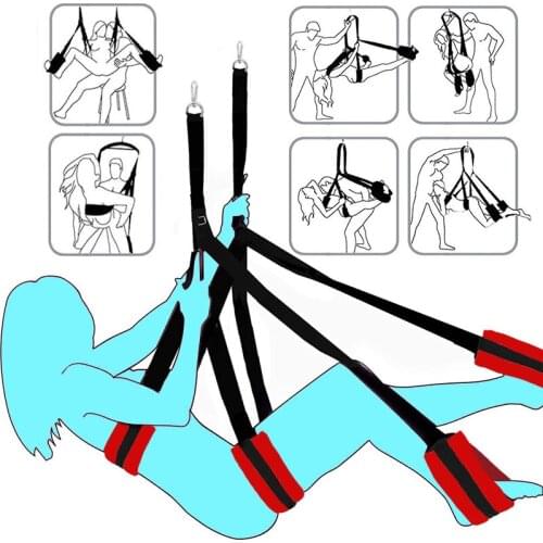 BDSM Bondage Sex Swing Sex Furniture Fetish Bandage Love Adult game Chairs Hanging Door Swing Sex Erotic Toys for Couples