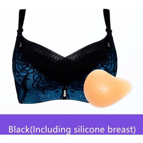 Full Cup Bra Women After Breast Cancer Surgery False Breast Bras Suit No Steel Ring Underwear with Artificial Boobs Bras H4623