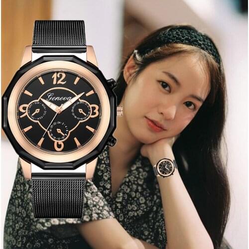 Women Watches 2019 Fashion Brand Stainless Steel Watchband womens watch Rose Quartz Clock relogio feminino