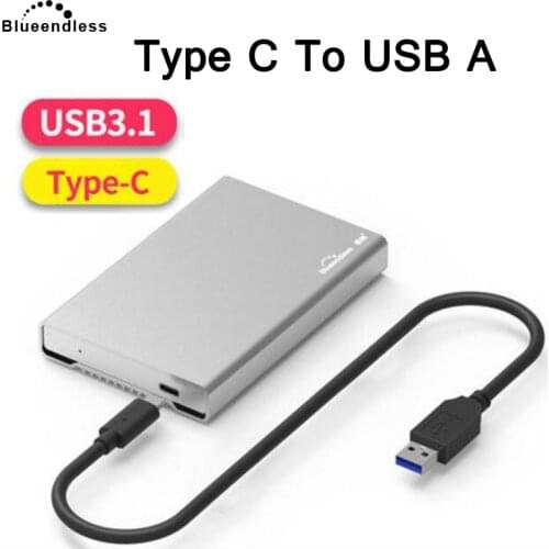 Blueendless Hdd Enclosure Case 2.5' Sata to USB 3.1 Type C to USB Aluminum HDD Caddy Box for Laptop Hard Drive Enclosure