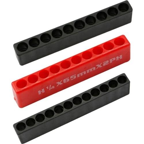 Screwdriver Hole 10/12 Holes Hex Shank Bit Holder Plastic Head Storage Case Tool