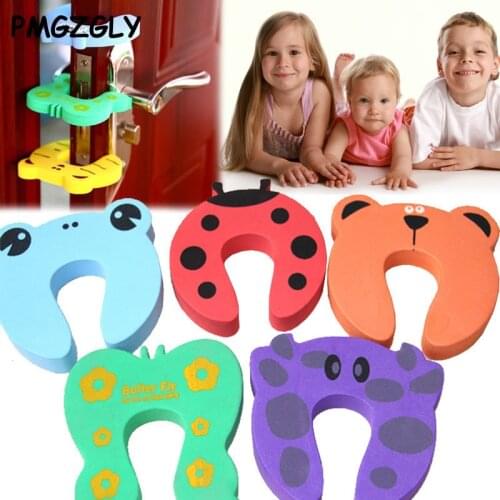 Baby Helper Safety Protector Doorway 5pcs Kids Cartoon Door Stoper Child Safety Guard Finger Protect Baby Animal Jammers Infant