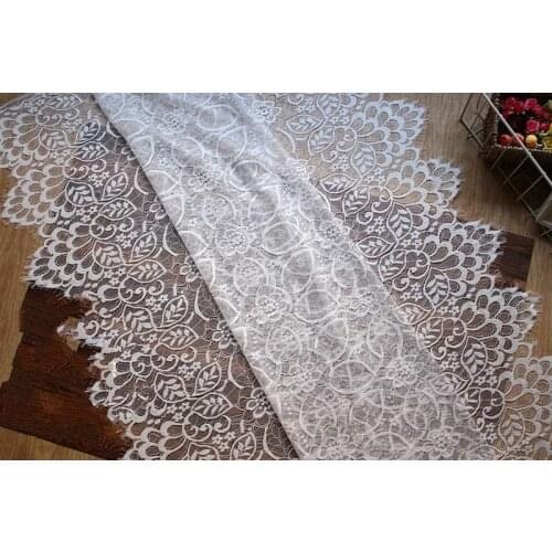 GLace 3M/Lot flower skin friendly wedding dress fabric Veil light dress clothing material DIY eyelash lace TX718