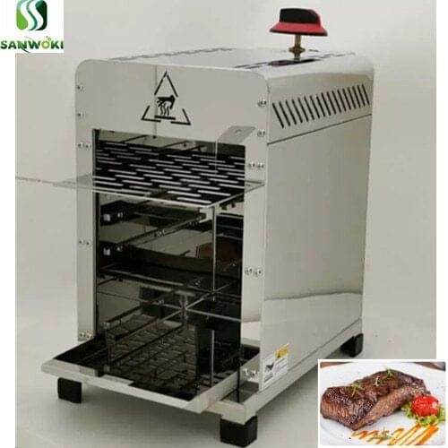 Infrared beef steak roaster machine gas heating pizza oven sweet potato baking furnace fish steak roasting machine BBQ machine