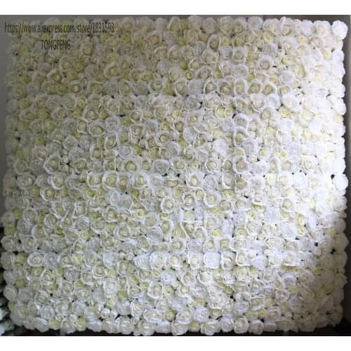 10pcs/lot Artificial silk rose peony flower wall wedding backdrop decoration flower runner wedding decoration Ivory TONGFENG