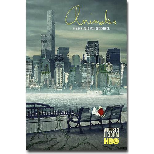 J0117 Animals TV Series Wall Sticker Silk Poster Art Light Canvas Home Decoration