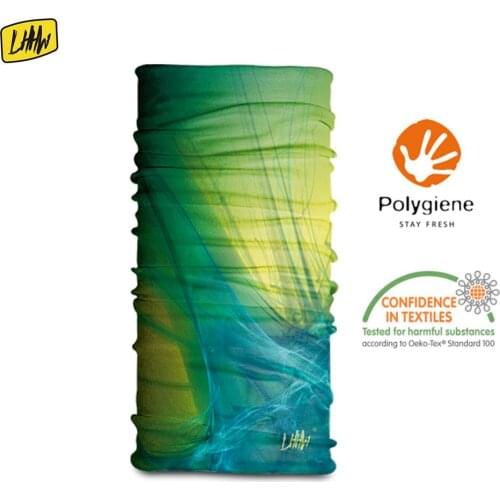 LHHW Polygiene Camping Windproof Bandana Ciclismo Original Design Headwear Quick Drying Sport Headband Antibacterial Magic Scarf