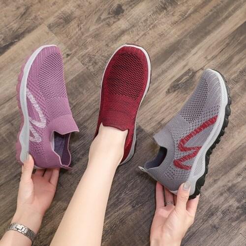 Fashion Casual Shoes Flying Woven Wear-resistant Running Shoes Sports Shoes Women 2021 New Spring