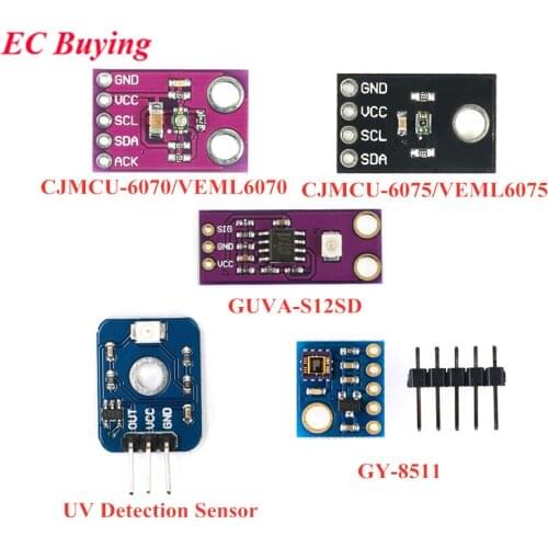 UV Detection Sensor Module VEML6075 VEML6070 UVA UVB S12SD GY-8511 ML8511 Ultraviolet Ray Module Light Sensor For Arduino