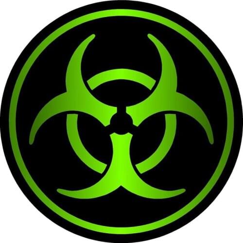 ZOMBIE Bio Hazard Decal Retro-reflective Car Stickers Bike Motorcycle Car-styling Creative Auto Accessories PVC,8cm*8cm
