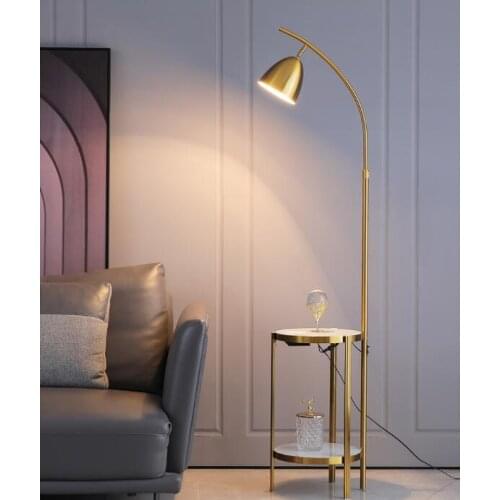 Nordic floor lamp living room bedroom light luxury creative wireless charging sofa bedside table integrated storage coffee table