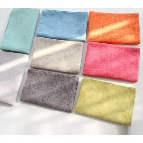 Nordic simple style Linen and cotton orange/gray/blue/rose Rectangular tassel tablecloth