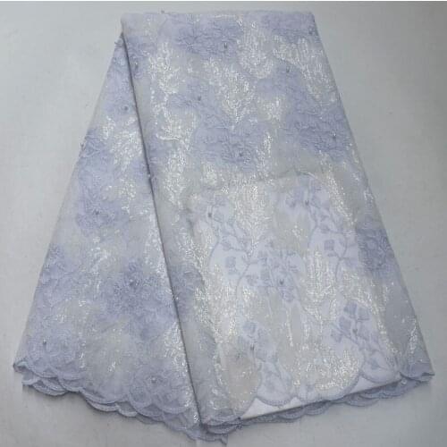 2021 Latest Beautiful African French Tulle Lace Fabric High Quality Multicolor Sequins Embroiderey Mesh Lace Fabric For Wedding