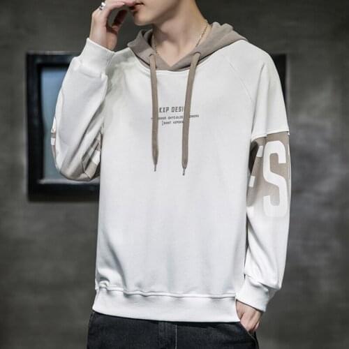 Autumn Mens Clothing Long Sleeve Tops Korean Fashion Lounge Wear Mens Streetwear Harajuku Hip Hop Hoodies Sweatshirt Pullover
